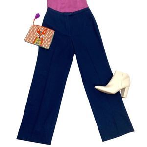 Pendleton Navy Wool Lined High Waist Wide Leg Trouser // Size (vtg) 14